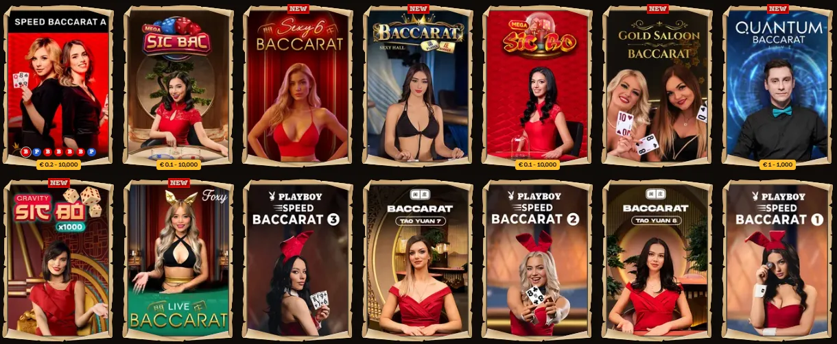 Lolajack Casino live baccarat en sic bo